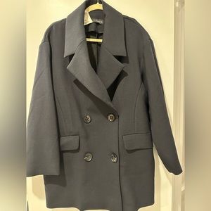 ZARA oversized navy blazer, NWT